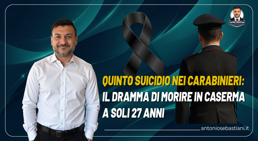 Quinto suicidio nei Carabinieri: il dramma di morire in caserma a soli 27 anni
